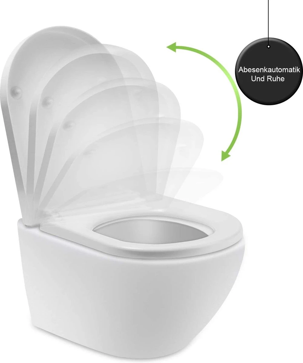 Merkloos Toiletbril - Quick - Release Functie - Soft Closed -Thinking Room - Afbeelding 4