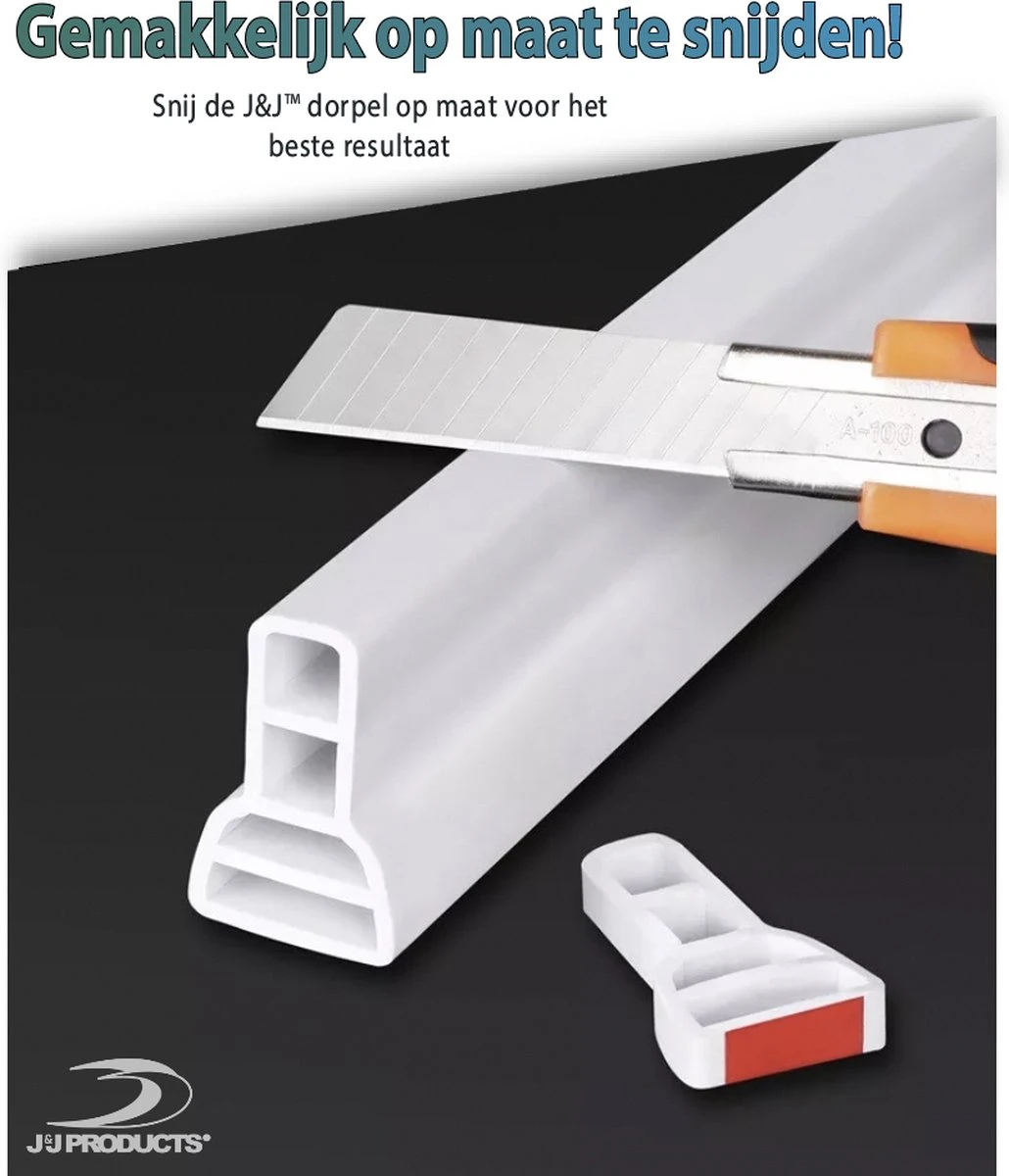 Merkloos Hoge Zelfklevende Waterkering Badkamer 100 Cm - Douchedorpel - Wateroverlast - Douchebak - Waterstopper - Sanitair Dorpel - Water - Douche - Badkamer - Schimmel Badkamer - Douche Kabine - Siliconen - Afbeelding 8