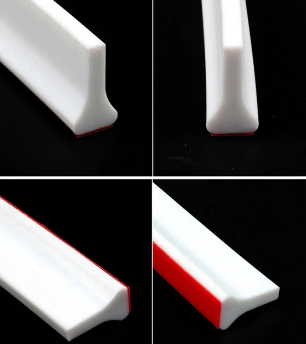 Tip: Zelfklevende Waterkering Douche 100cm - Sanitaire Waterstopper - Douchedorpel Zwart 30 X 16 Mm, 100 Cm - Afbeelding 2