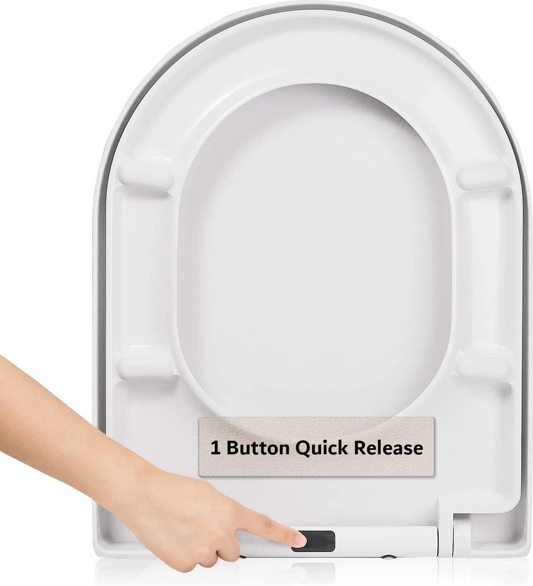 Merkloos Toiletbril - Quick - Release Functie - Soft Closed -Thinking Room - Afbeelding 3