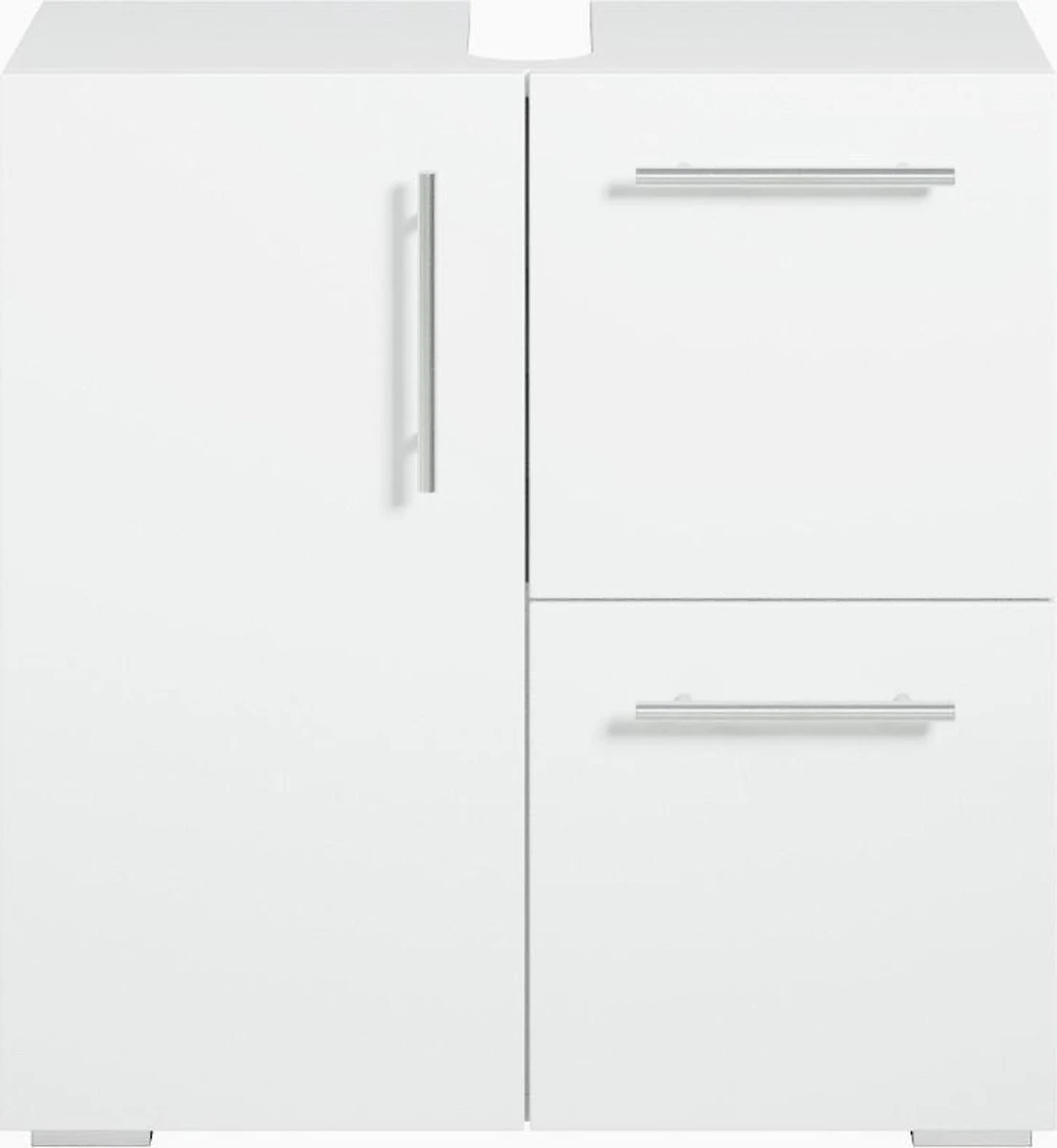 Badplaats Wastafel Onderkast Mars 60 Cm X 30 Cm X 60 Cm - Wit - Badkamerkast – Staand Wastafelmeubel - Afbeelding 2