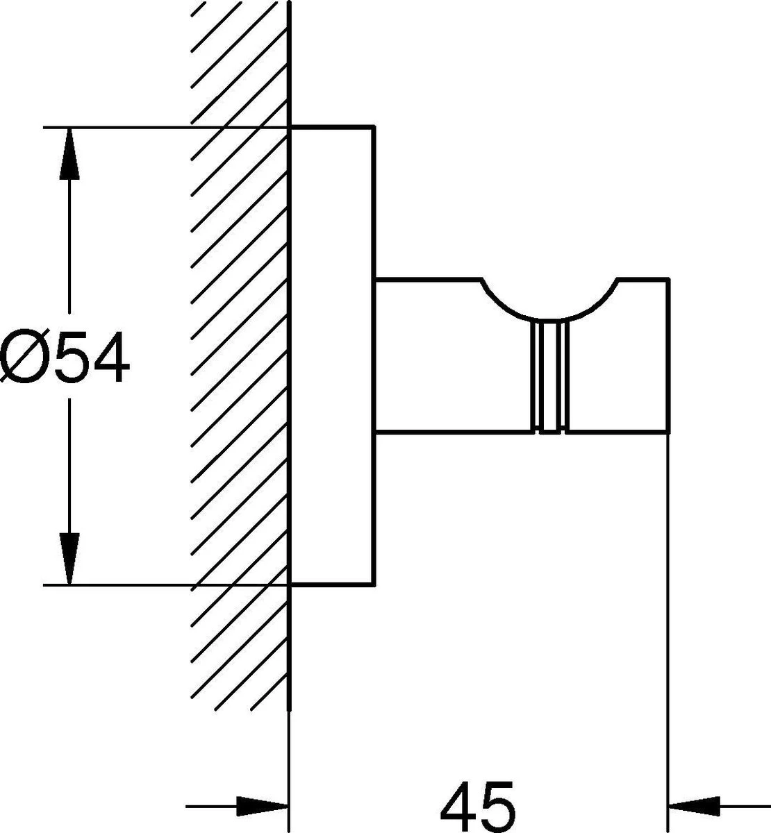 GROHE Essentials Badjashaak - Handdoekhaak - Metaal - Chroom - 40364001 - Afbeelding 8
