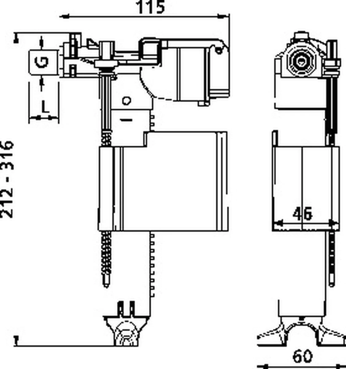 Vlotterkraan Universeel Abu 25,004,00,S001 - Afbeelding 2