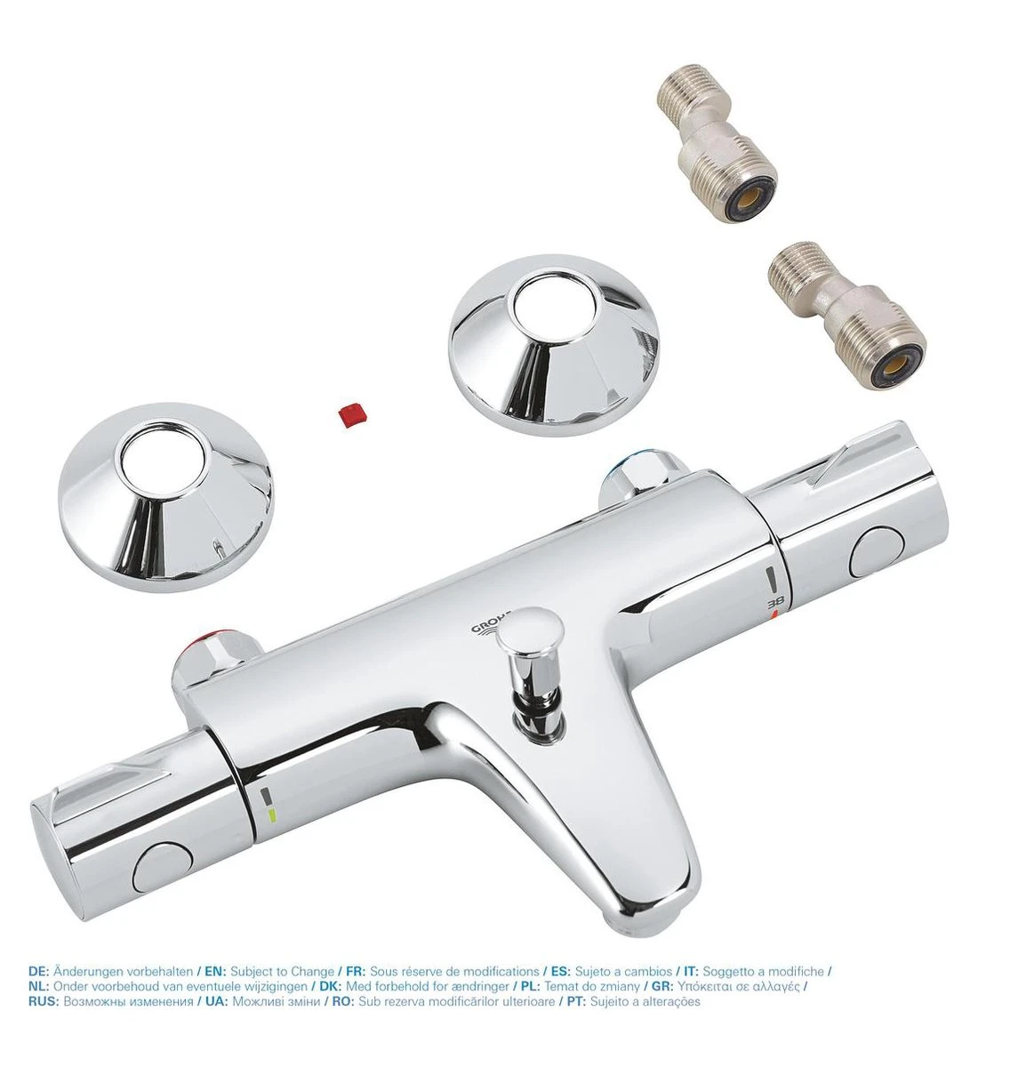 GROHE Grohtherm 800 Thermostatische Badkraan - EcoJoy - Hartafstand 15 Cm - Chroom - Afbeelding 6