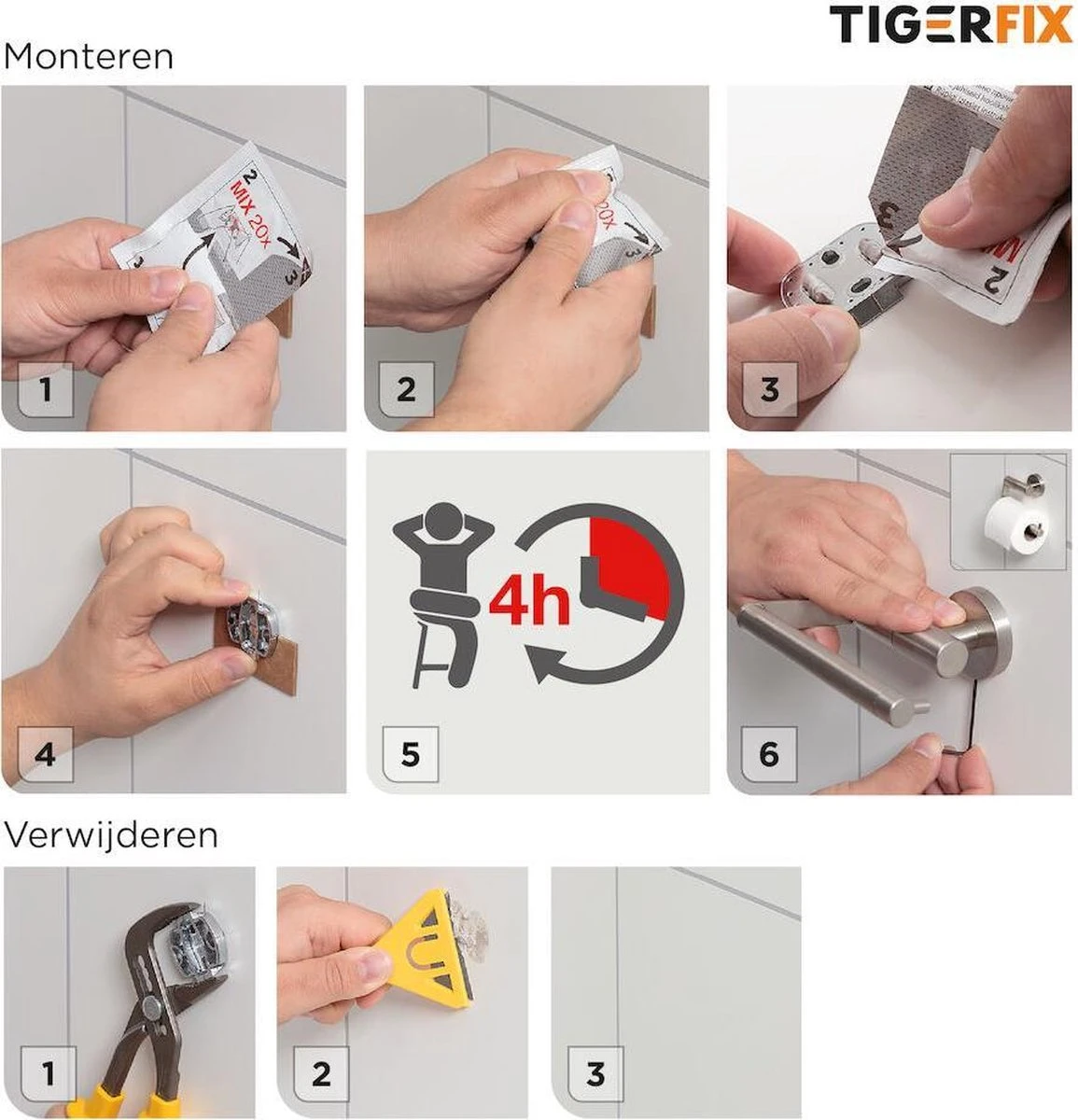 Tiger TigerFix Type 2 - Tiger Accessoires Monteren Zónder Boren - Afbeelding 4
