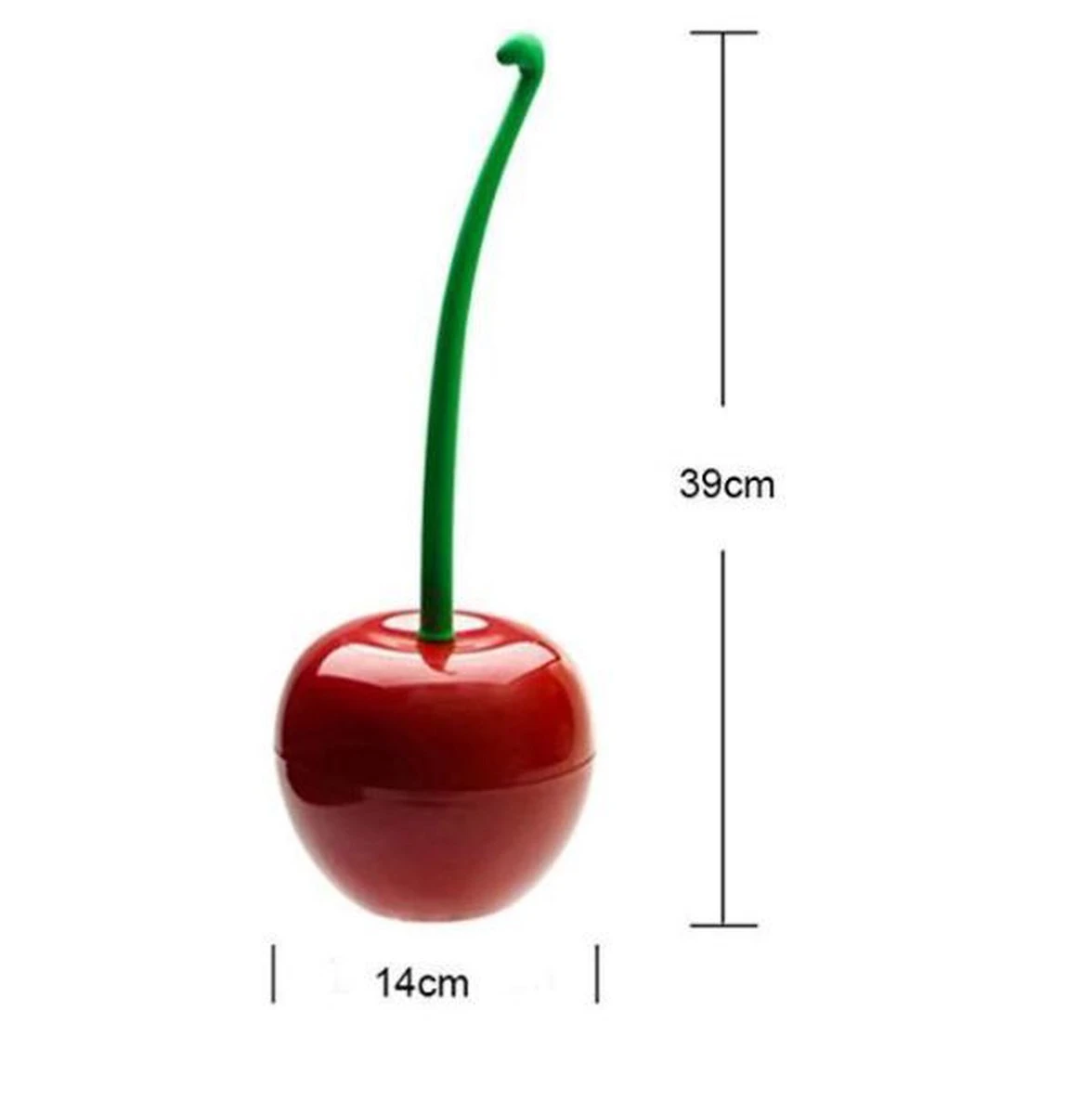 Merkloos WC-borstel Toiletborstel Cherry Kers Met Rode Borstel - Afbeelding 7