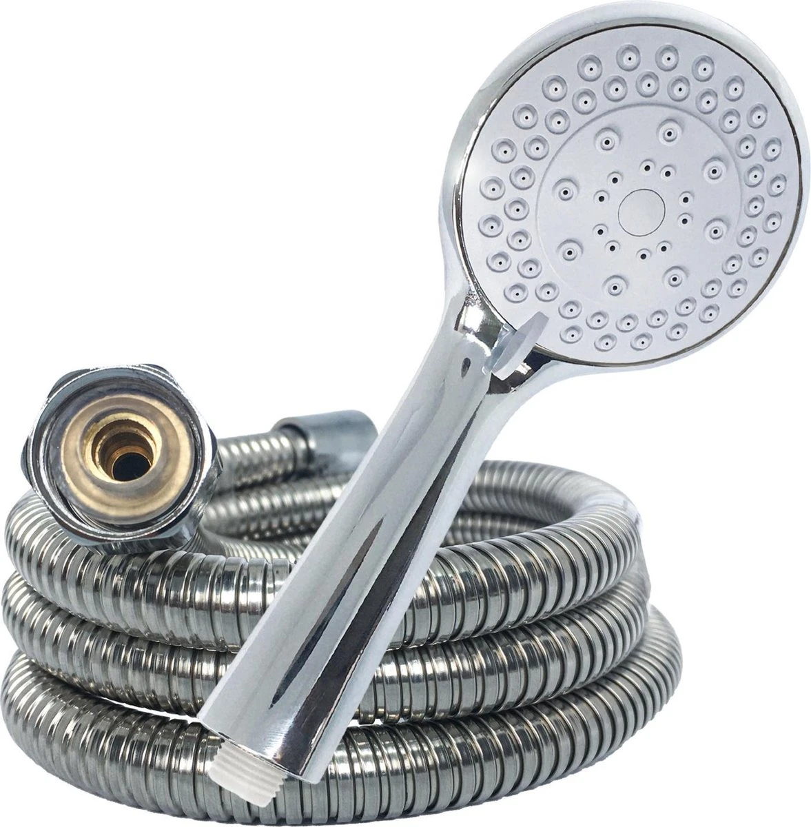 Douchekop Met Slang - Universeel - 5 Luxe Straalstanden - Chroom En RVS - Incl. Wandhouder