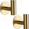 EAVY 2 Stuks Zelfklevende Handdoekhaakjes - Handdoekhouders - Plakhaakjes - Goud