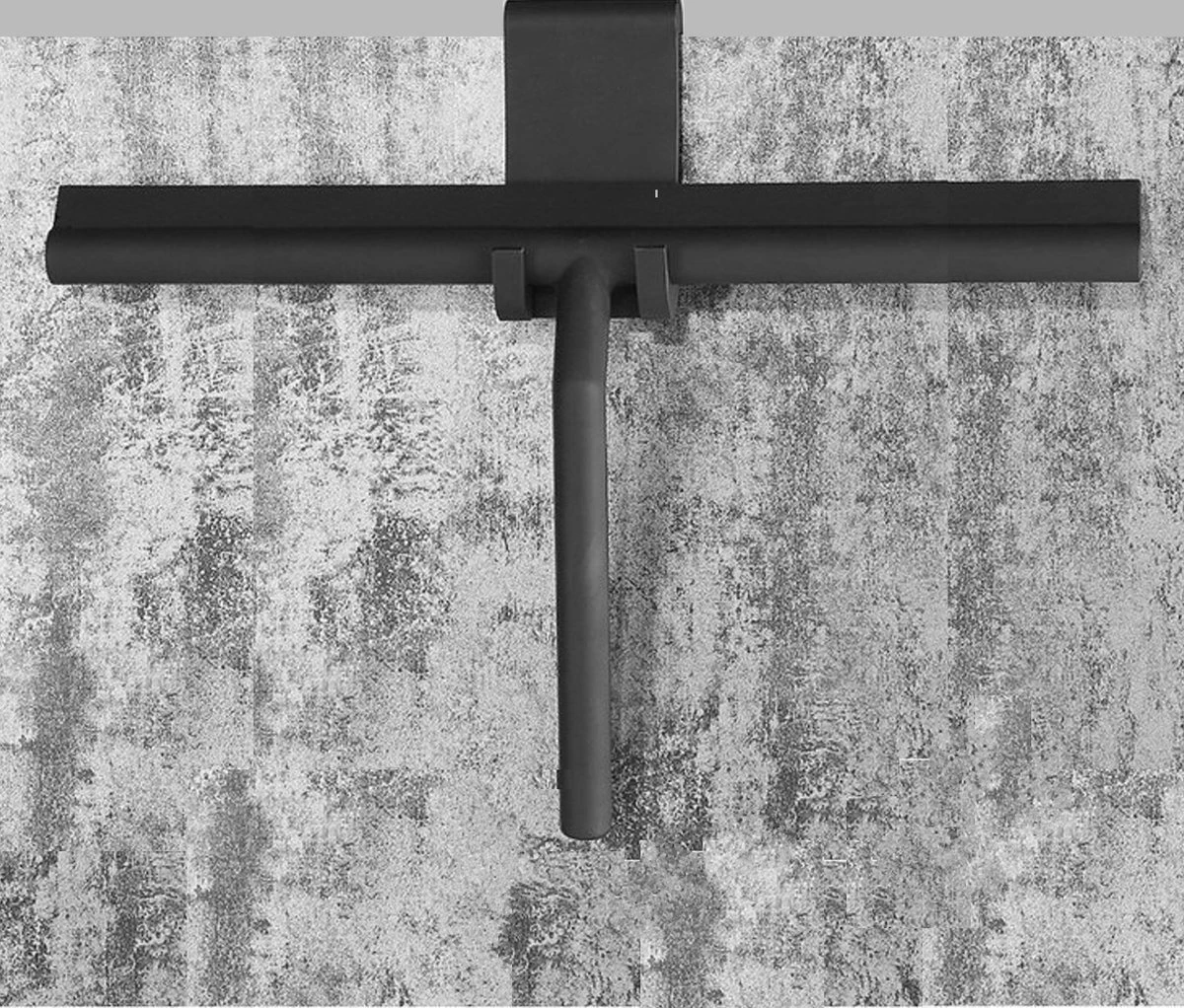 Minismus Extra Brede Douchewisser Met Ophanghaak - Raamwisser - Silicone Douchetrekker Badkamer - 33 Cm Breed - Zwart