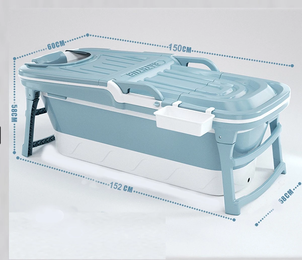 Foresta Opvouwbaar Bad Voor Volwassenen - 150cm - Bath Bucket - Blauw - Afbeelding 7