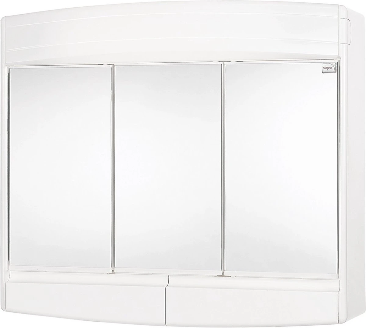 Differnz Topas-eco Spiegelkast- 3-deurs - Met Verlichting - Afbeelding 5