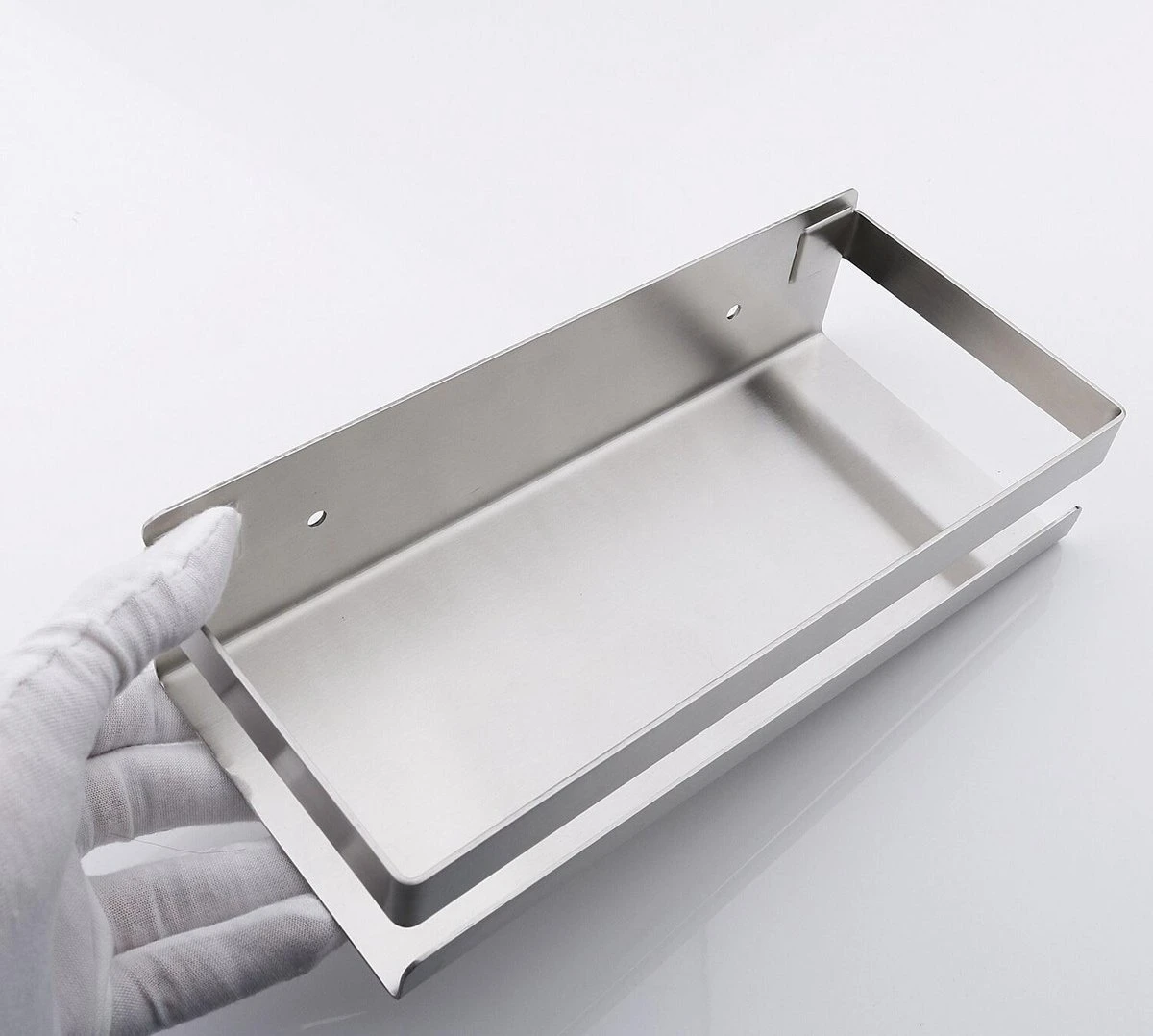 Merkloos Doucherek Zilver - Douche Rek - Zelfklevend - Badkamer Planchet - Inclusief Montageset - Afbeelding 5