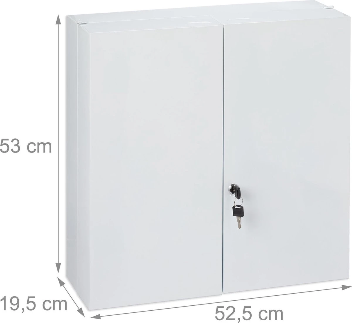 Relaxdays Medicijnkastje Afsluitbaar - Medicatiekastje - Badkamerkast Medicijnen - Wit - Afbeelding 4