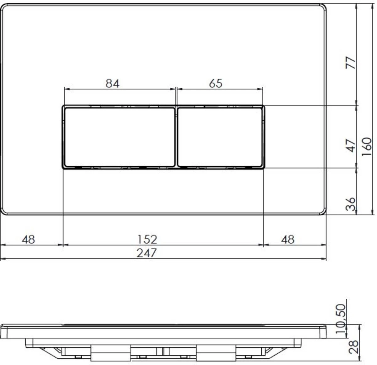 Saqu Wiru 2.0 Bedieningspaneel T.b.v. Saqu Wiru 2.0 Inbouwreservoir Mat Zwart - Afbeelding 5