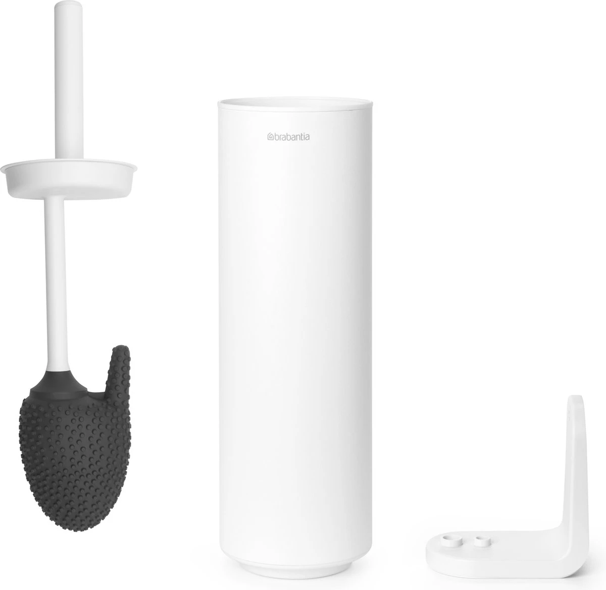 Brabantia MindSet WC Borstel Siliconen Met Houder - Mineral Fresh White - Afbeelding 4