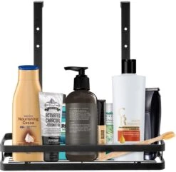 Doucherek Aan Douchewand - Zwart - Doucherekje Hangend - Zonder Boren