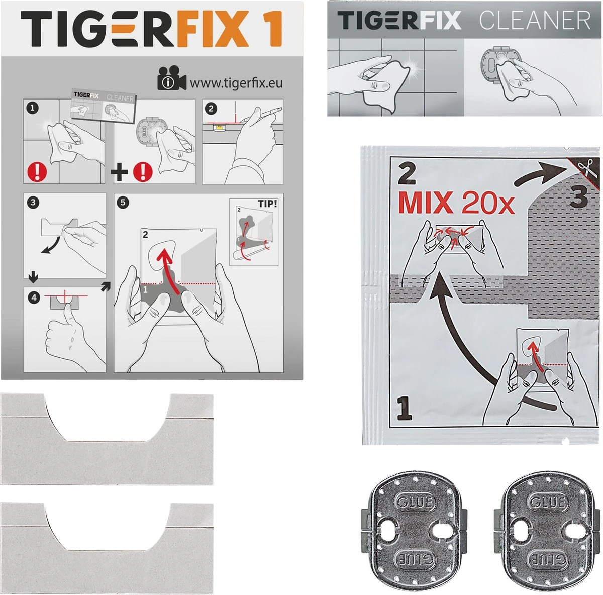 Tiger TigerFix Type 1 - Tiger Accessoires Monteren Zónder Boren - Afbeelding 5
