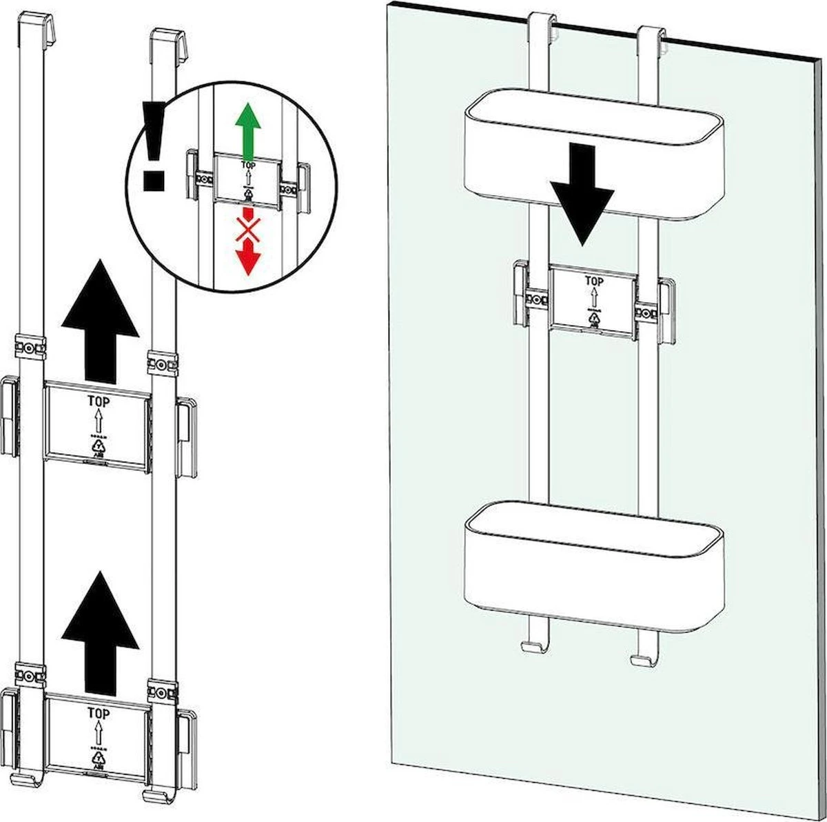 Tiger 2-Store - Ophangbaar Doucherek 25 Cm - Zwart - Afbeelding 7