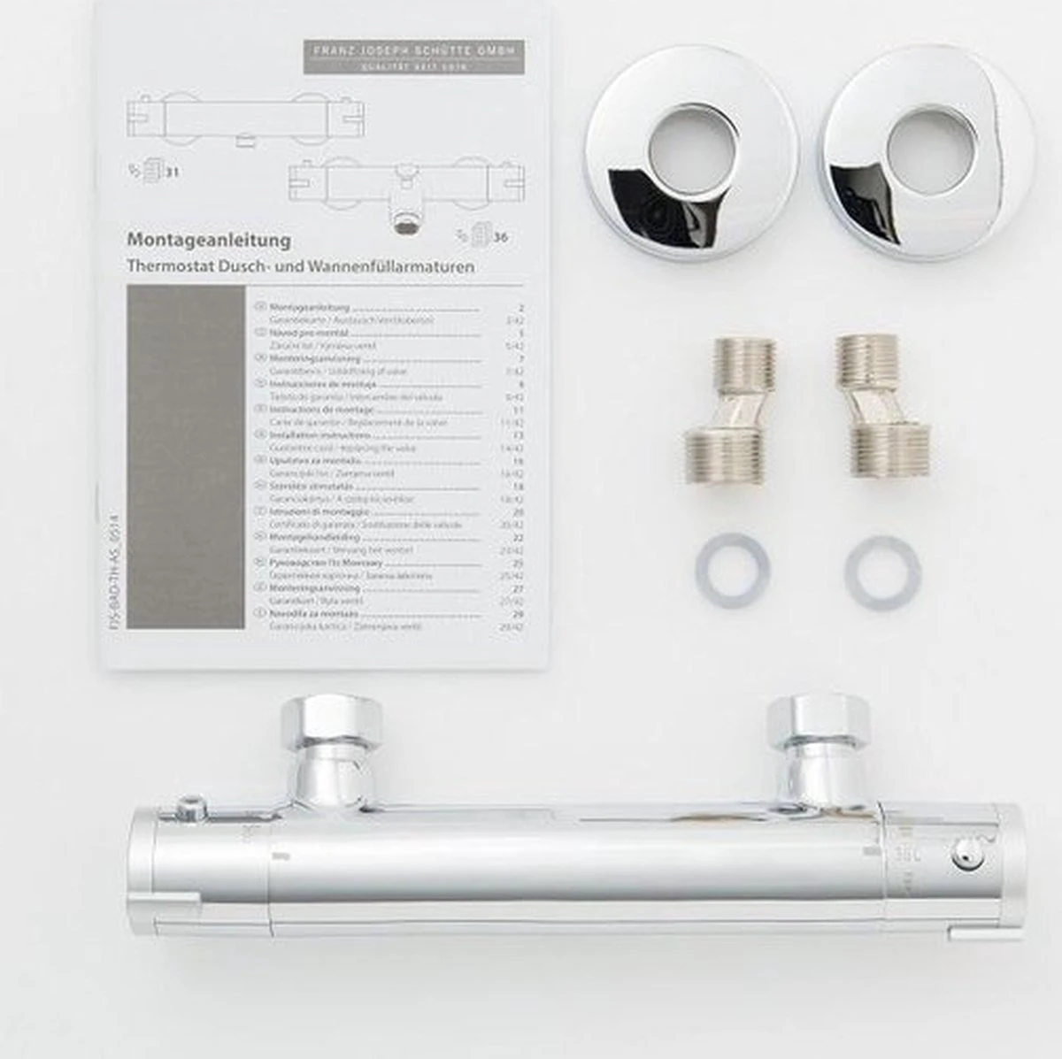 SCHÜTTE London Thermostatische Douchekraan - Hartafstand 150 Mm - Chroom - Afbeelding 8