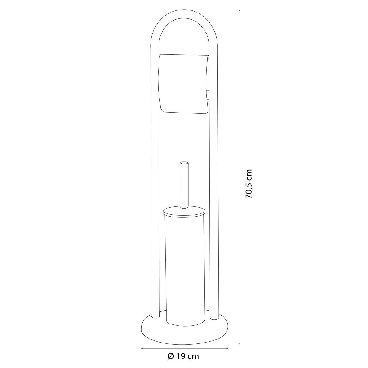 Sealskin Acero Toiletbutler Vrijstaand - Toiletborstel Met Houder - Toiletrolhouder Met Klep - Zwart - Afbeelding 4