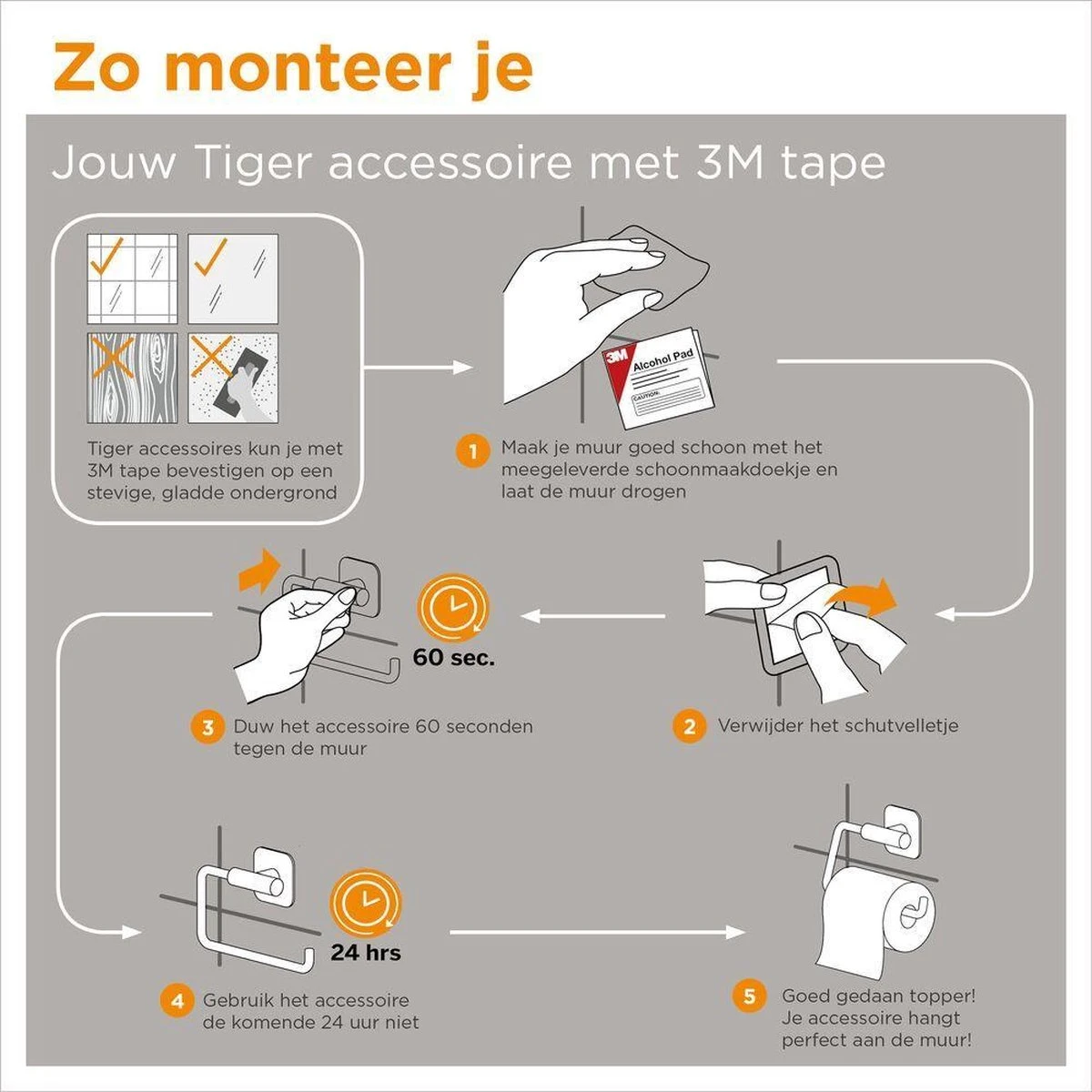 Tiger Tune - Reserverolhouder - Messing Geborsteld / Zwart - Afbeelding 3