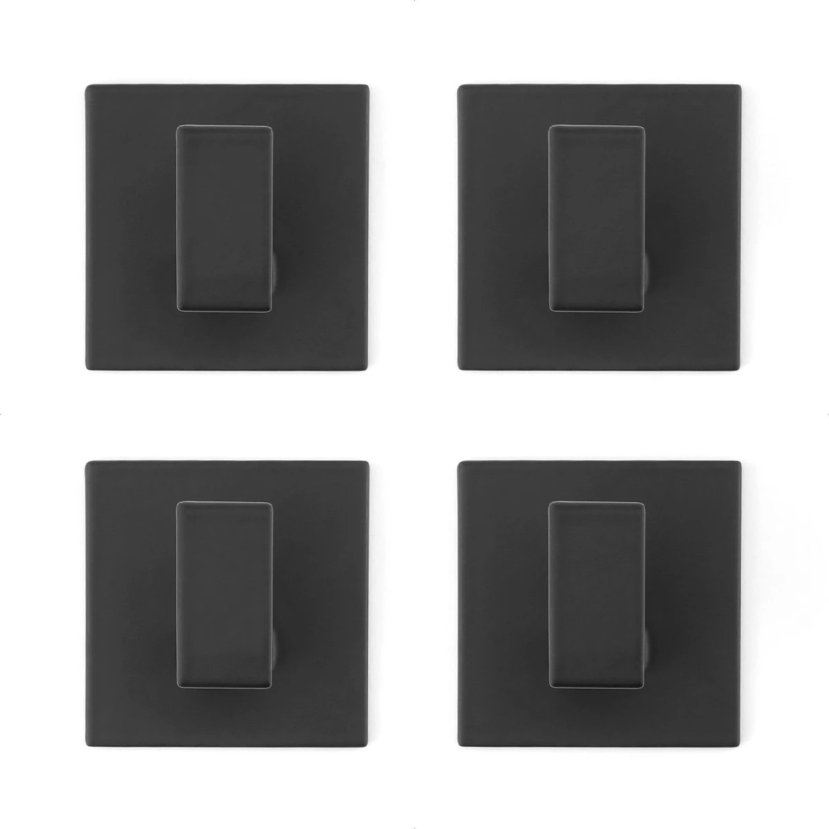 Stål Handdoekhaakjes Zelfklevend Zwart - Vierkant - 4 Stuks - Afbeelding 10