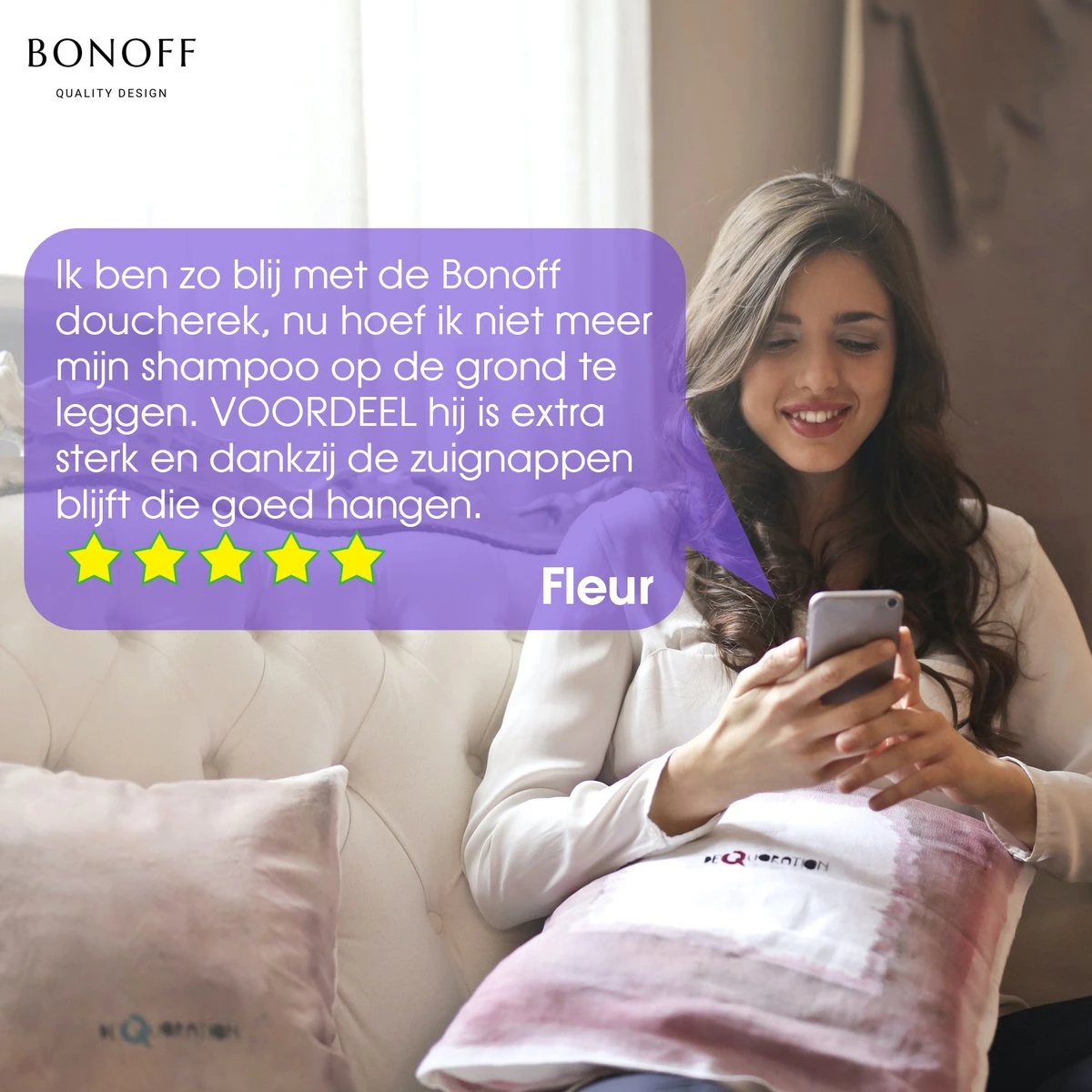 Bonoff Doucherek Zwart – 2 Laags - Doucherek Zonder Boren - Zwart – Doucherek Hangend - Badkamerrek –RVS – Badkamer Accessoires – Stijlvol - Afbeelding 10