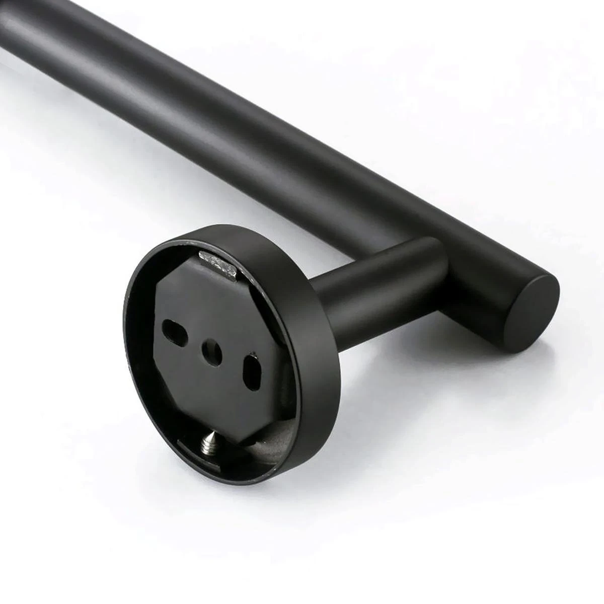 Design Handdoekhouder - Handdoekrek Voor Toilet En Badkamer - RVS Mat Zwart - 30 Cm - Afbeelding 4