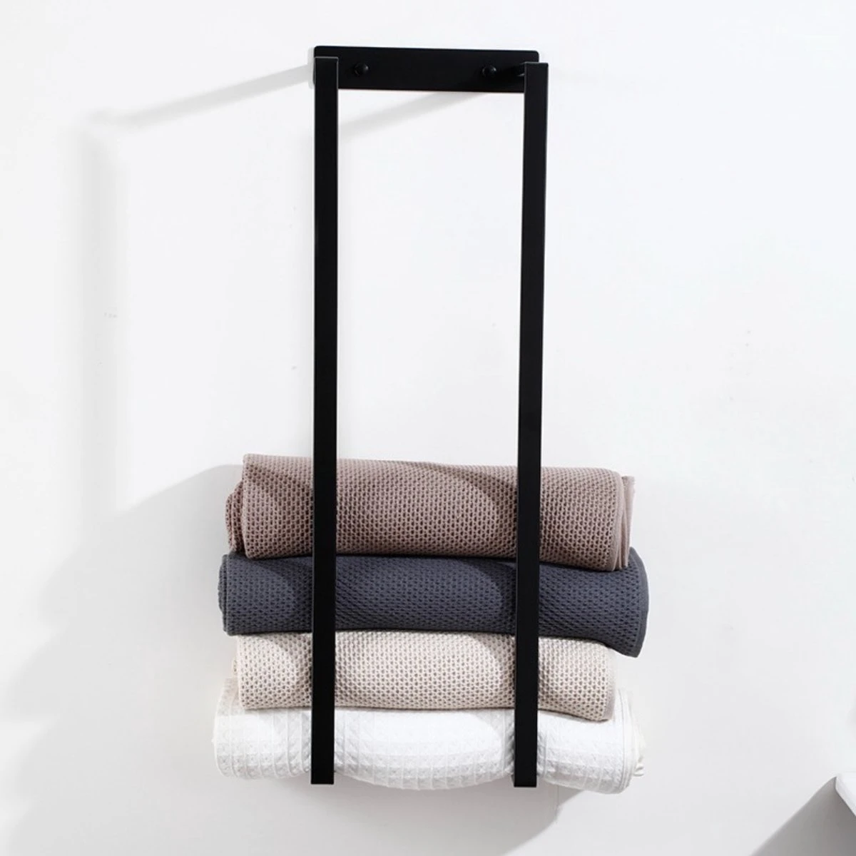 Liviner Stainless Handdoekrek - Handdoekrek Badkamer - Zwart - Handdoekenrek - Handdoekhouder - RVS - Afbeelding 6
