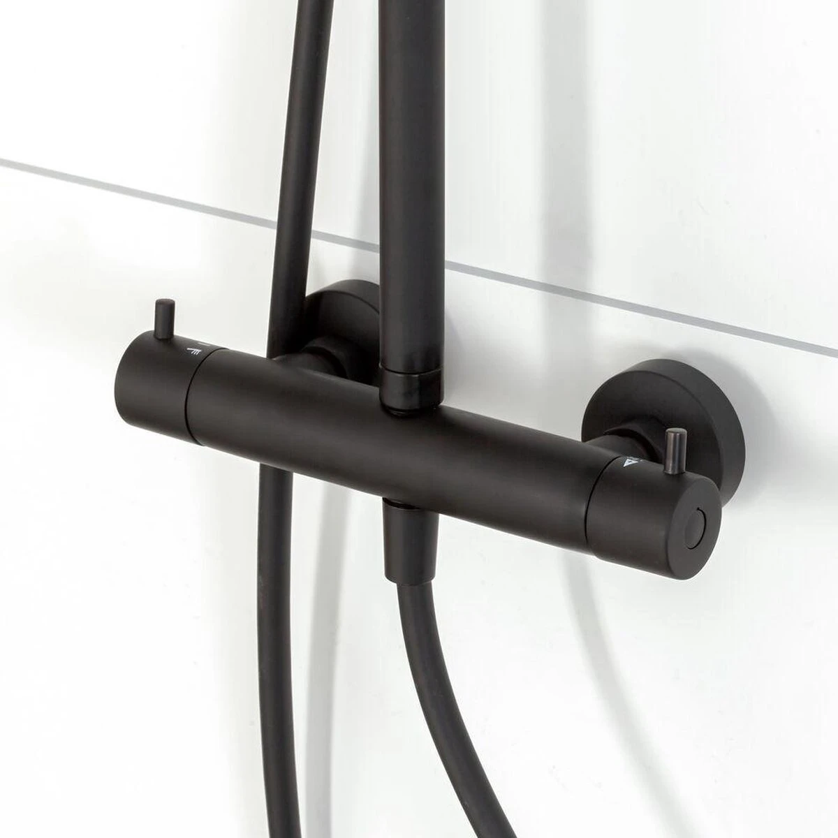 Tiger Twiss Doucheset - Regendouche Ø 30 Cm - Handdouche Ø 12 Cm - Met Thermostaatkraan - 3 Standen - Mat Zwart - Afbeelding 9