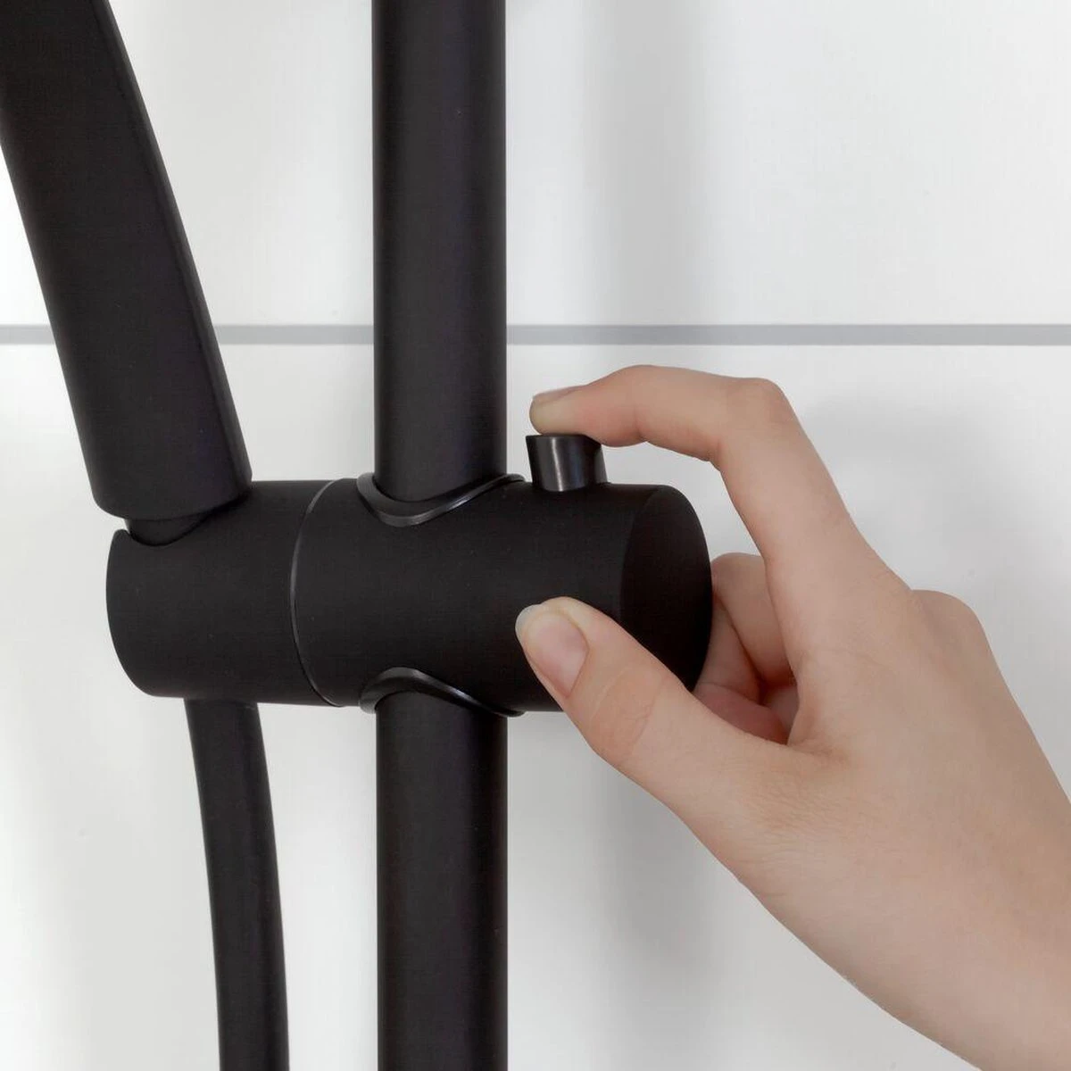 Tiger Twiss Doucheset - Regendouche Ø 30 Cm - Handdouche Ø 12 Cm - Met Thermostaatkraan - 3 Standen - Mat Zwart - Afbeelding 11