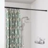 ACAZA Douche Gordijnstang XL, Aanpasbaar Van 140 Tot 260 Cm, Zelfklemmend, Zwart