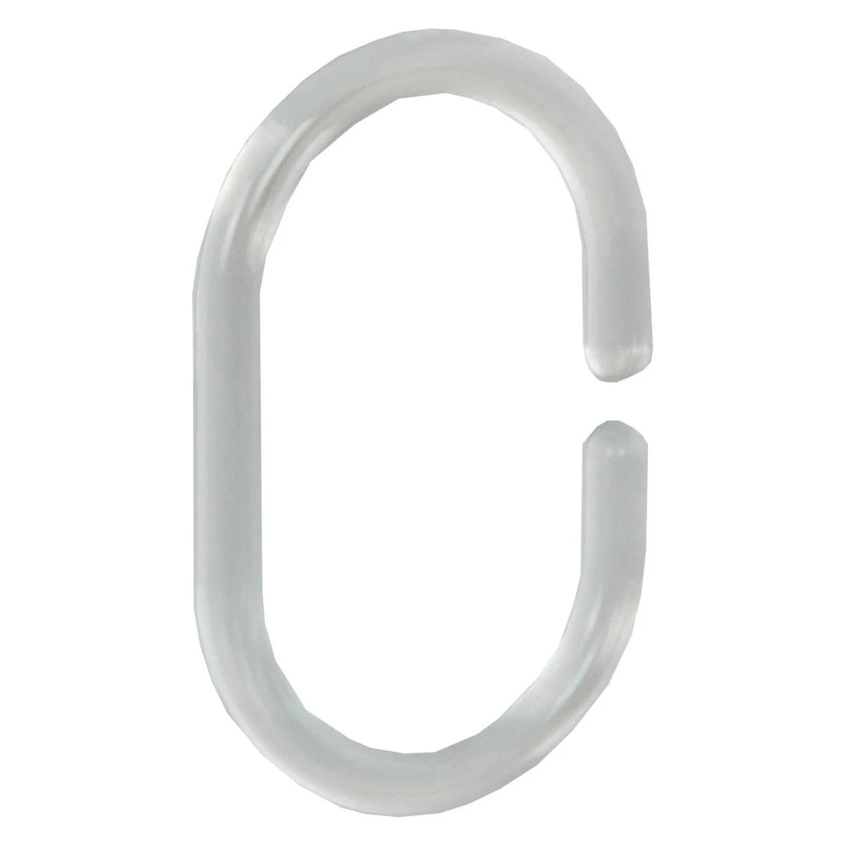 Differnz Douchegordijnringen - Transparant - Kunststof - 6 X 4 Cm - 12 Stuks - Afbeelding 11