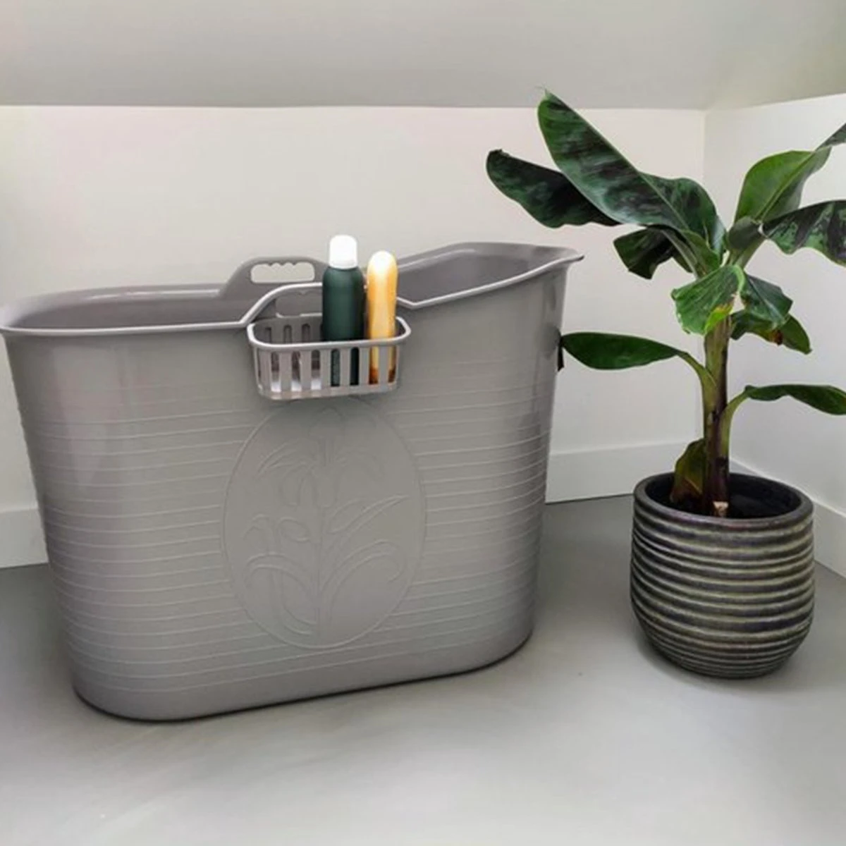 Zitbad Voor Volwassenen – 200L – Bath Bucket – Met Bruisballen – Grijs - Afbeelding 4