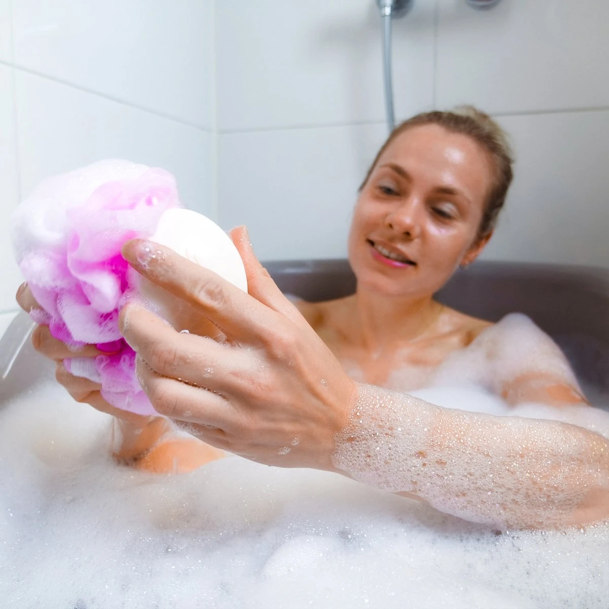 Zitbad Voor Volwassenen – 200L – Bath Bucket – Met Bruisballen – Grijs - Afbeelding 5