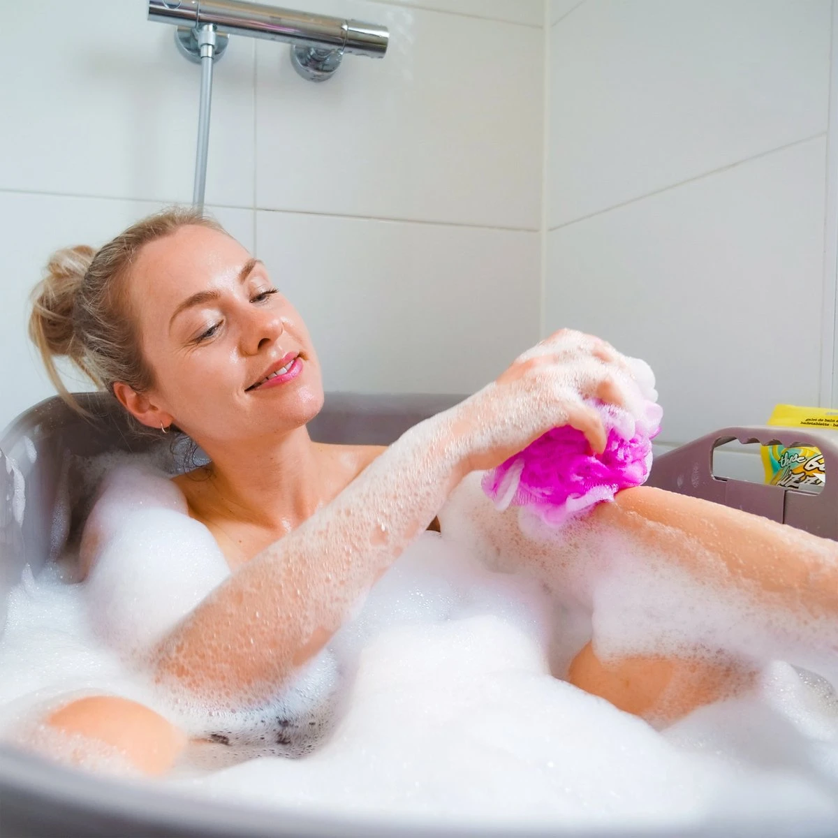 Zitbad Voor Volwassenen – 200L – Bath Bucket – Met Bruisballen – Grijs - Afbeelding 7