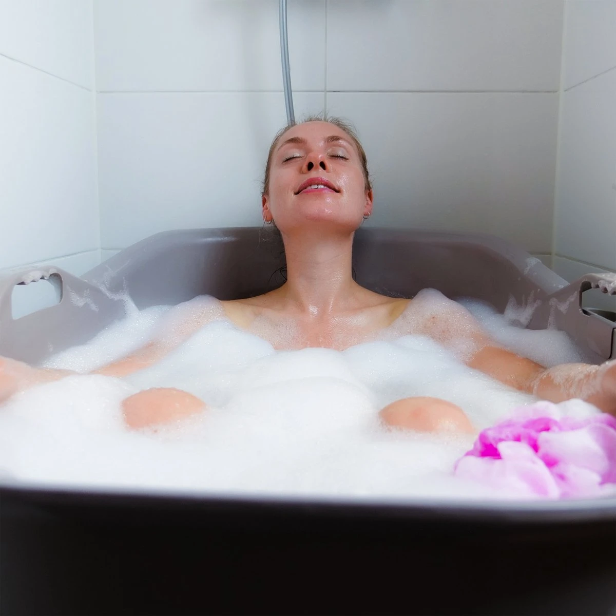 Zitbad Voor Volwassenen – 200L – Bath Bucket – Met Bruisballen – Grijs - Afbeelding 8