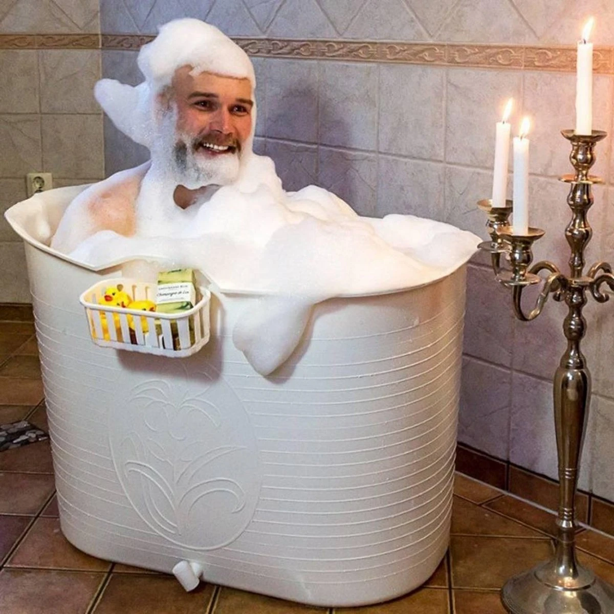 Zitbad Voor Volwassenen - Bath Bucket - Wit - 200L - Afbeelding 16