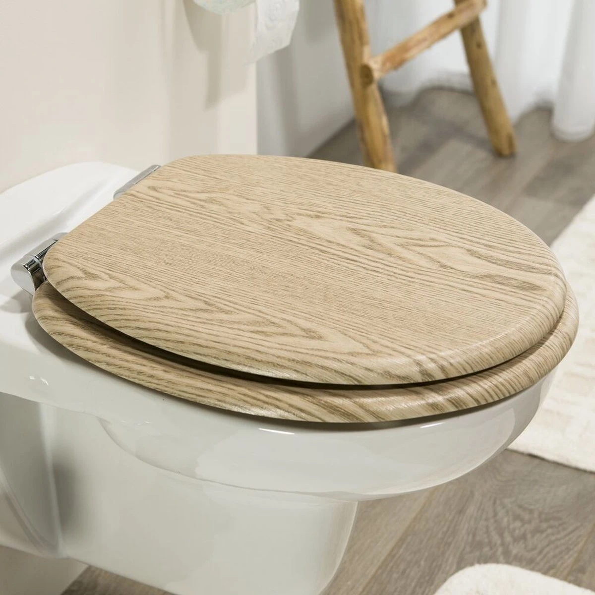 Tiger Steigerhoutlook - Toiletbril - WC Bril - MDF - Eiken - Afbeelding 9
