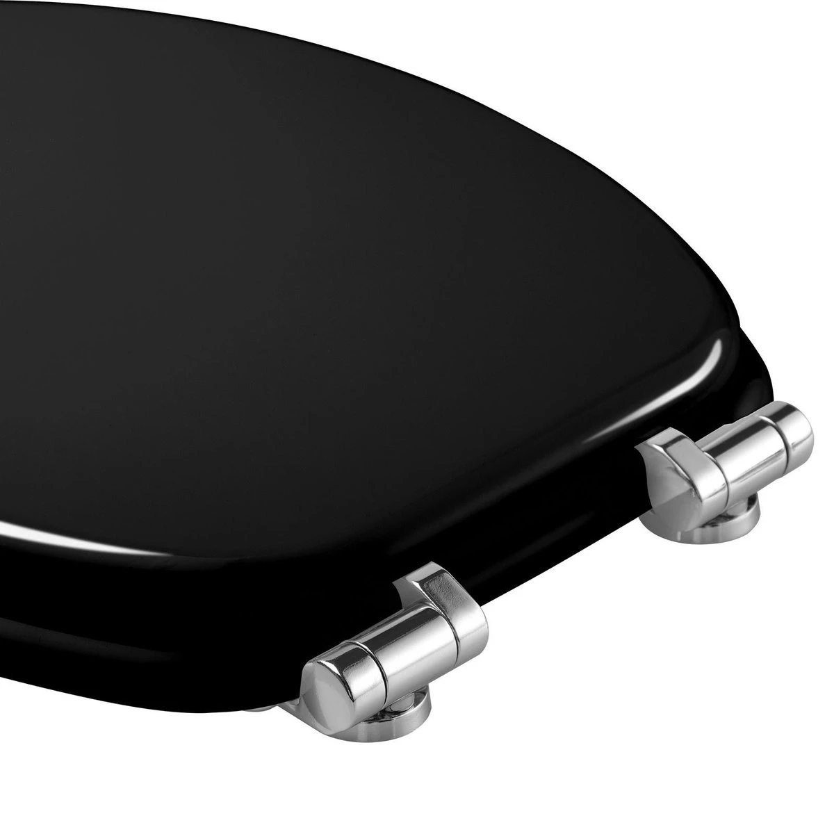 Casaria Wc-bril Met Deksel Sluitingsmechanisme Toiletzitting MDF Zwart - Afbeelding 9