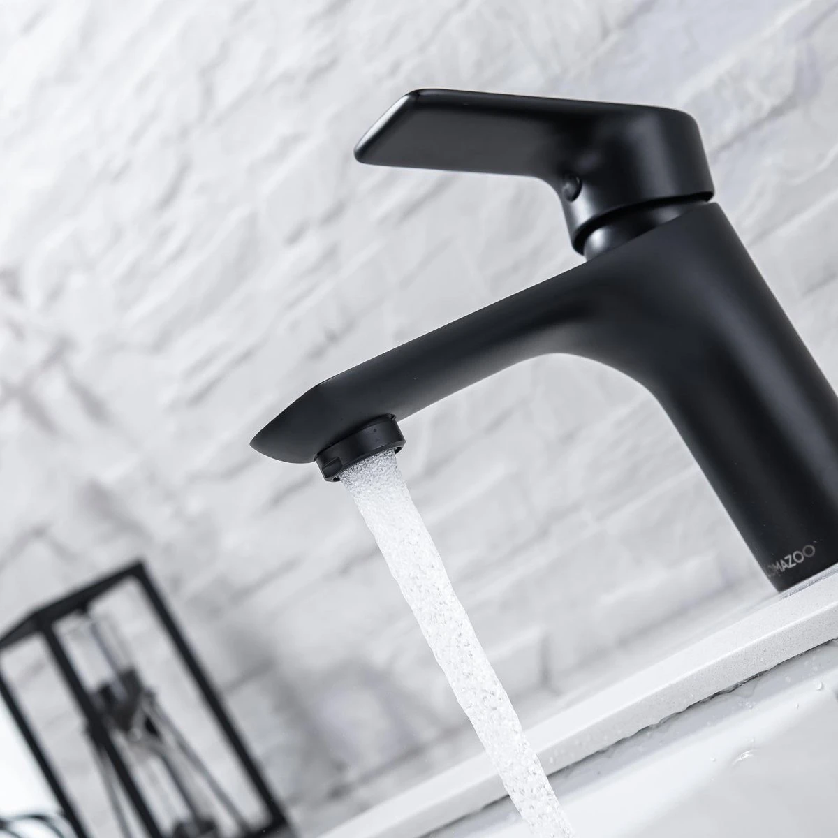 LOMAZOO Wastafelkraan Zwart Libra - Zwarte Wastafelkraan - Badkamerkraan Zwart - Zwarte Badkamerkraan - Afbeelding 6