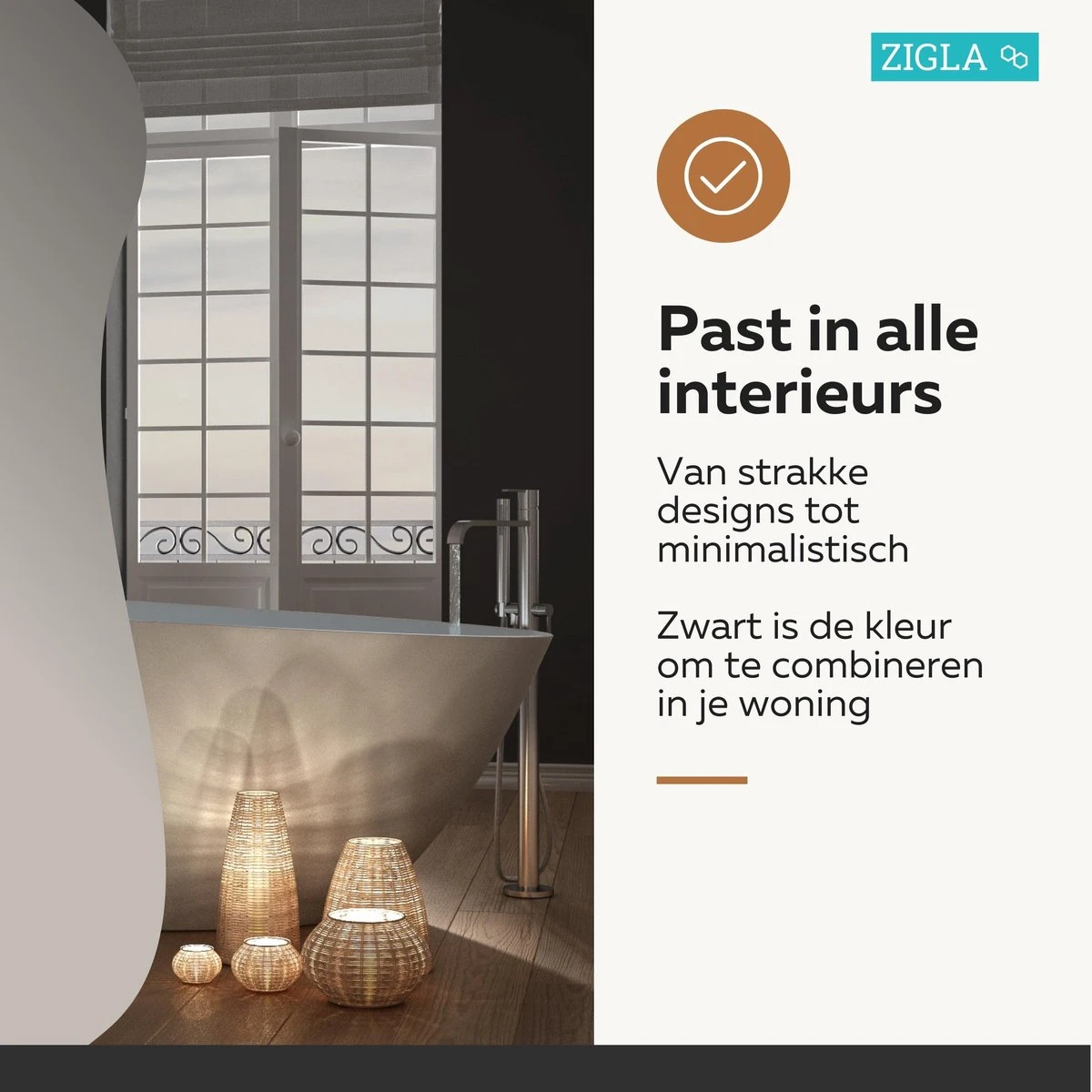 Zigla - WC Rolhouder – Toiletrolhouder – Toiletpapierhouder - WC Rol Houder – RVS – Zwart - Afbeelding 8