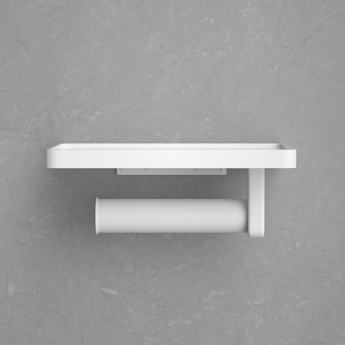 Framehack Toiletrolhouder Met Plankje Zelfklevend Zonder Boren - WC Rolhouder - Toiletrolhouder Wit - Planchet Badkamer Wit - Opbergplankje - Afbeelding 4