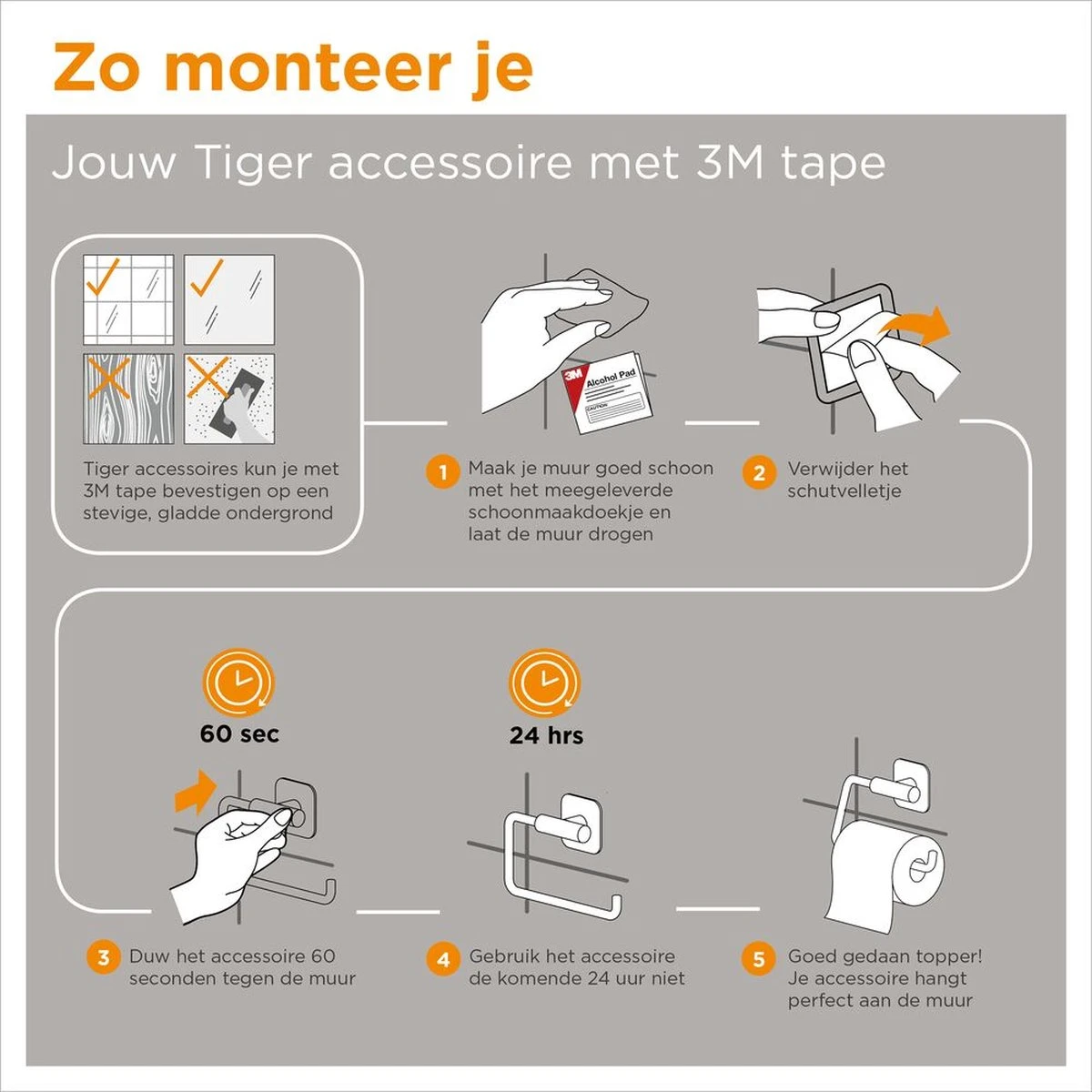 Tiger Tune - Toiletborstel Met Houder - Zwart Metaal Geborsteld / Zwart - Afbeelding 11