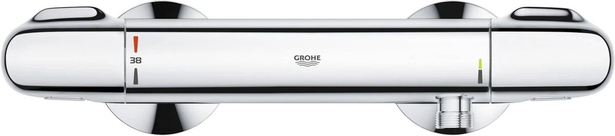 GROHE Grohtherm 1000 New Thermostatische Douchekraan - 15cm - Met Koppelingen - EcoJoy® - CoolTouch - Chroom - 34143003 - Afbeelding 8