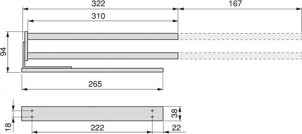 Eleganca Handdoekrek – Handdoekhouder Keuken – Handdoekstang – Ideaal Voor In Keukenkastjes – 44cm Uittrekbaar – 2 Armen – Handdoekrek Badkamer – Inclusief Bevestigingsmateriaal – Hoge Kwaliteit Aluminium – Zilver - Afbeelding 7