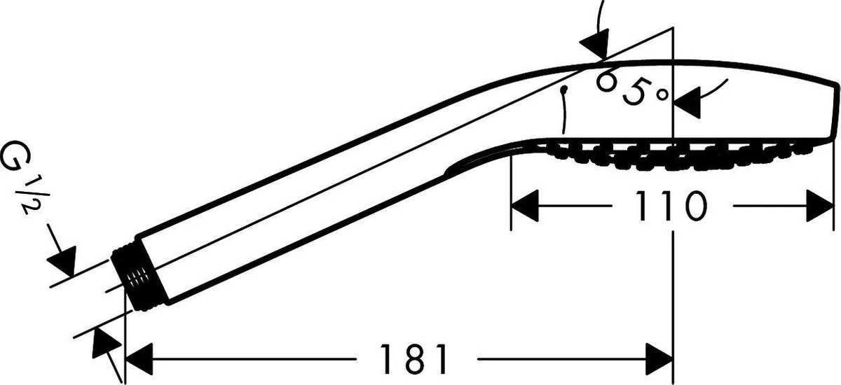 Hansgrohe Croma Select S Vario Handdouche - Wit / Chroom - Afbeelding 6
