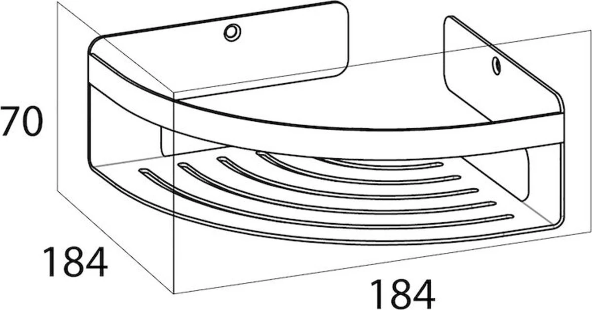 Tiger Caddy - Douchemand Hoek 18,4 Cm - Zwart - Afbeelding 9