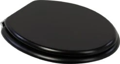 Plieger Classic Toiletbril – Wc Bril Zwart Gelakt MDF – Wc Brillen Met Deksel – Met Bevestigingsset