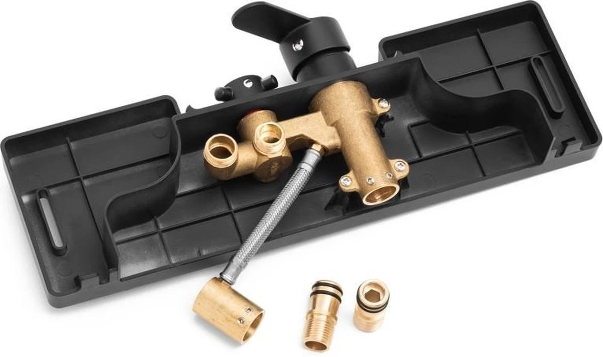 Doucheset - Met Douchemengkraan - En Regendouche - Zwart - Afbeelding 7